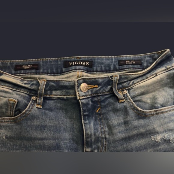 Vigoss Light Blue Distressed Skinny Jeans - Picture 5 of 6